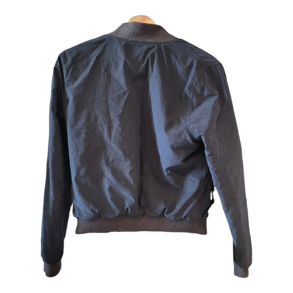 Obey reversible bomber jacket leapord print chest logo - Picture 7 of 8